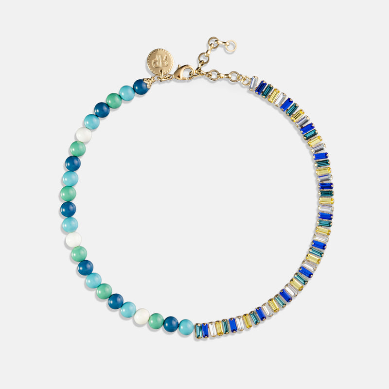 Pearl-Luxe Sapphire Necklace