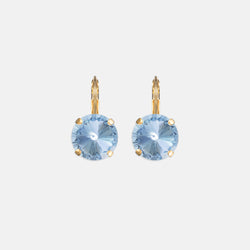Light Sapphire Rivoli Drops- Gold