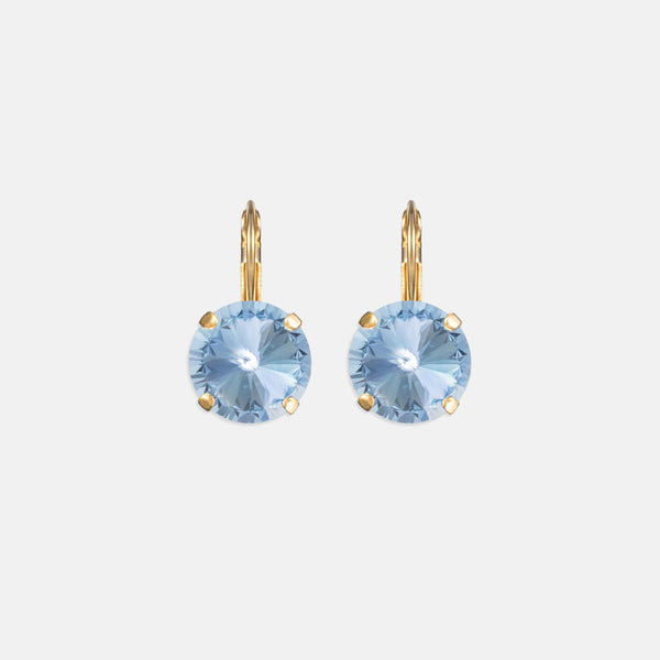Light Sapphire Rivoli Drops- Gold