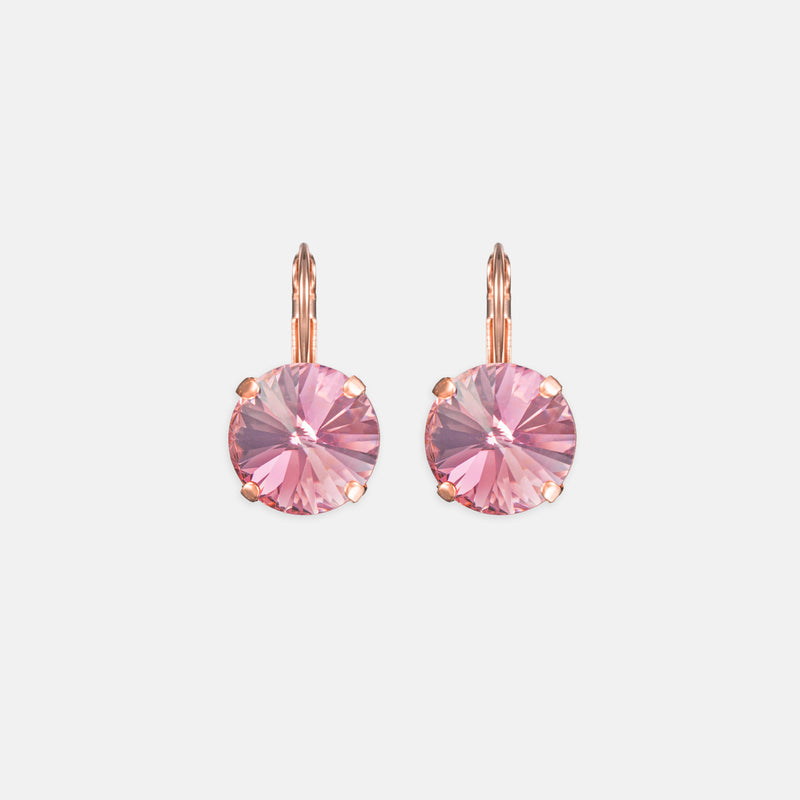 Light Rose Rivoli Drops- Rose Gold