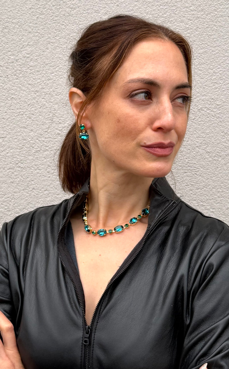 Vivienne Teal Earrings