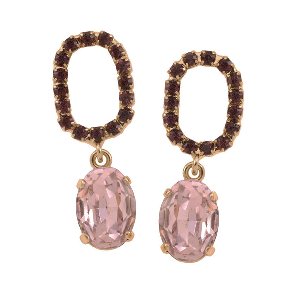 Evelyn Light Rose Earrings