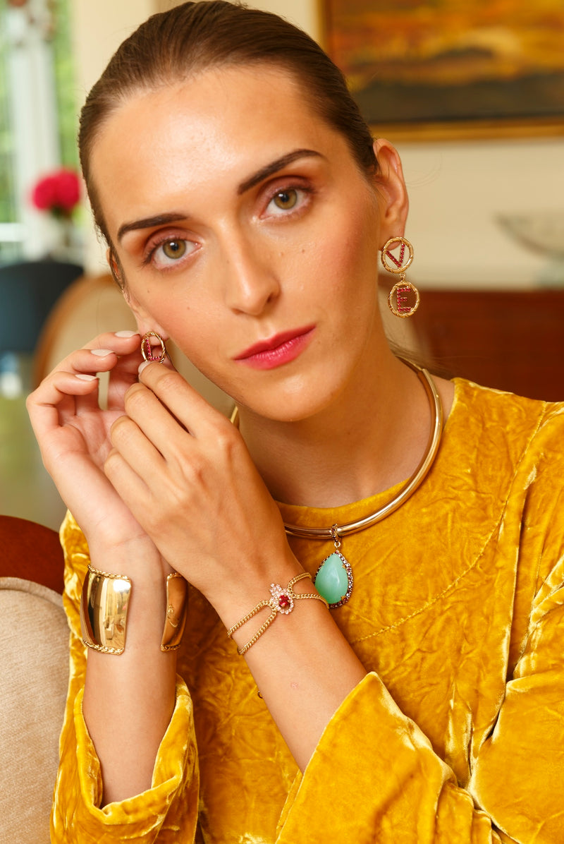 Hamsa Ruby Bracelet
