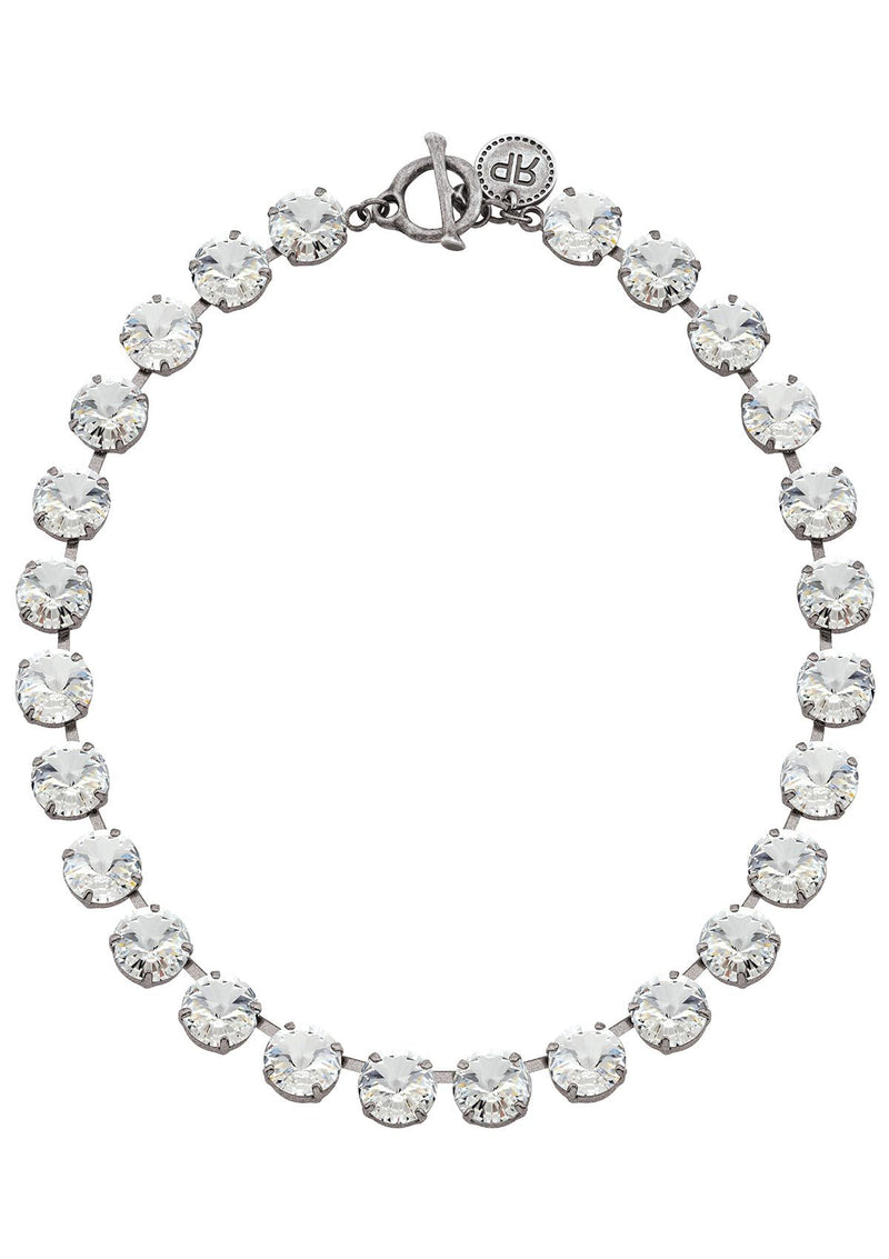 Crystal Rivoli Necklace silver swarovski crystals rebekah price jewellery